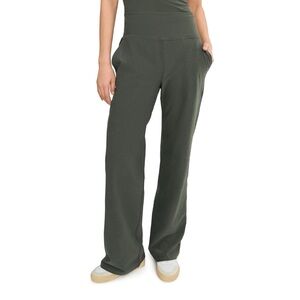 BEYOND YOGA Spacedye ‘Laid Back’ Wide Leg Pant 31" in Dusty Forest Heather
